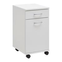 Rollcontainer Caorle in Weiss - Weiss, Konventionell, Holzwerkstoff/Kunststoff (33/59/38cm) - Mömax