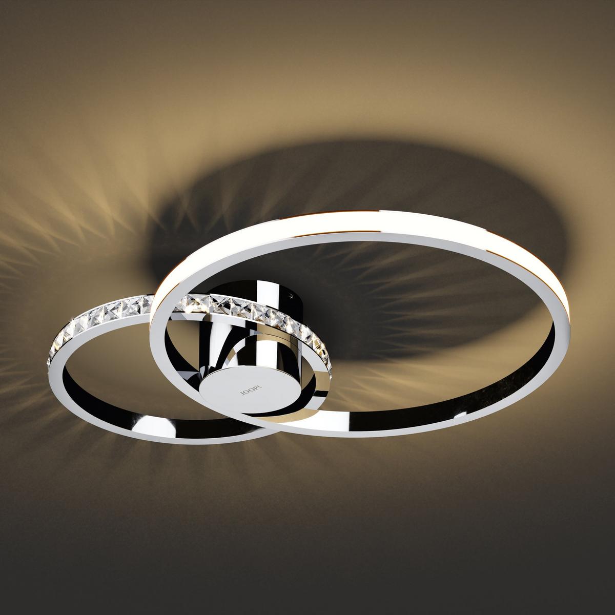 LAMPA SUFITOWA LED 34243* JEWEL LIGHTS JOOP! - przejrzysty/kolor chromowy, Lifestyle, metal/szkło (59,5/41,5/10cm) - Joop!