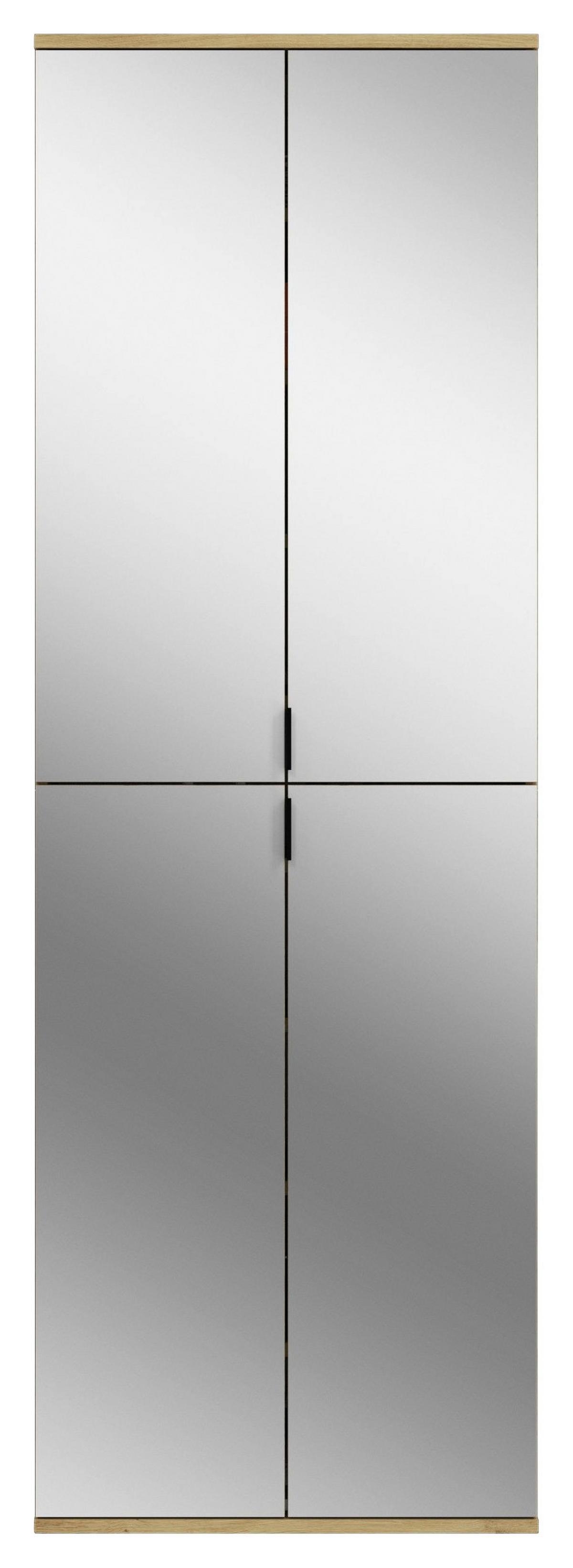 Garderobe Projekt X ca. 212x193 cm Artisan Eiche - KONVENTIONELL, Glas/Holzwerkstoff (212/193/34cm) - MID.YOU