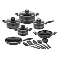 Set Posod S Kuhinjskimi Pripomočki Milano Nero - črna, Basics, kovina - GSW