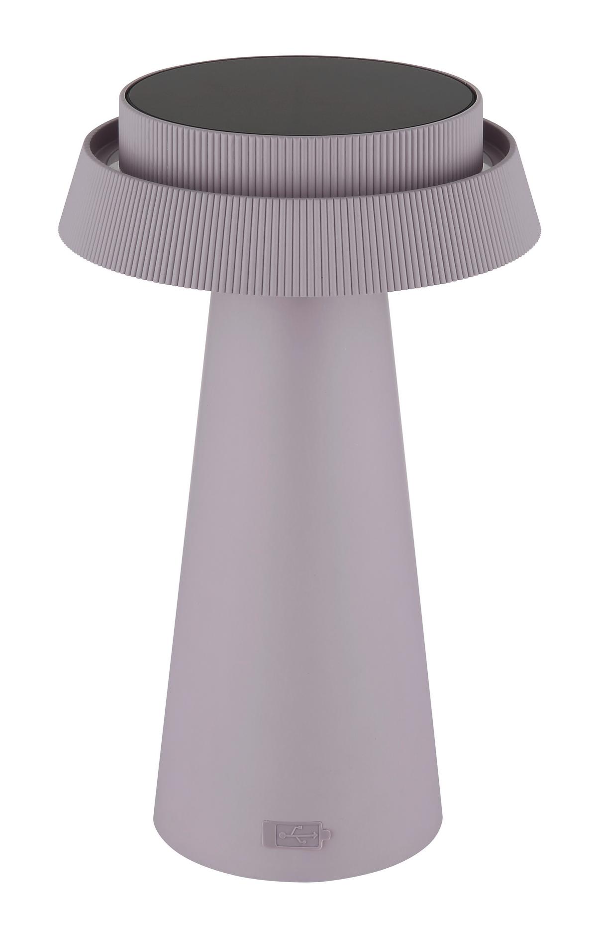 Solarleuchte 36624p  Solar - Pink/Schwarz, Design, Kunststoff (14/23cm) - Globo