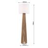 GOLVLAMPA MOZU - vit/brun, Modern, metall/papper (35/35/140cm) - Mömax