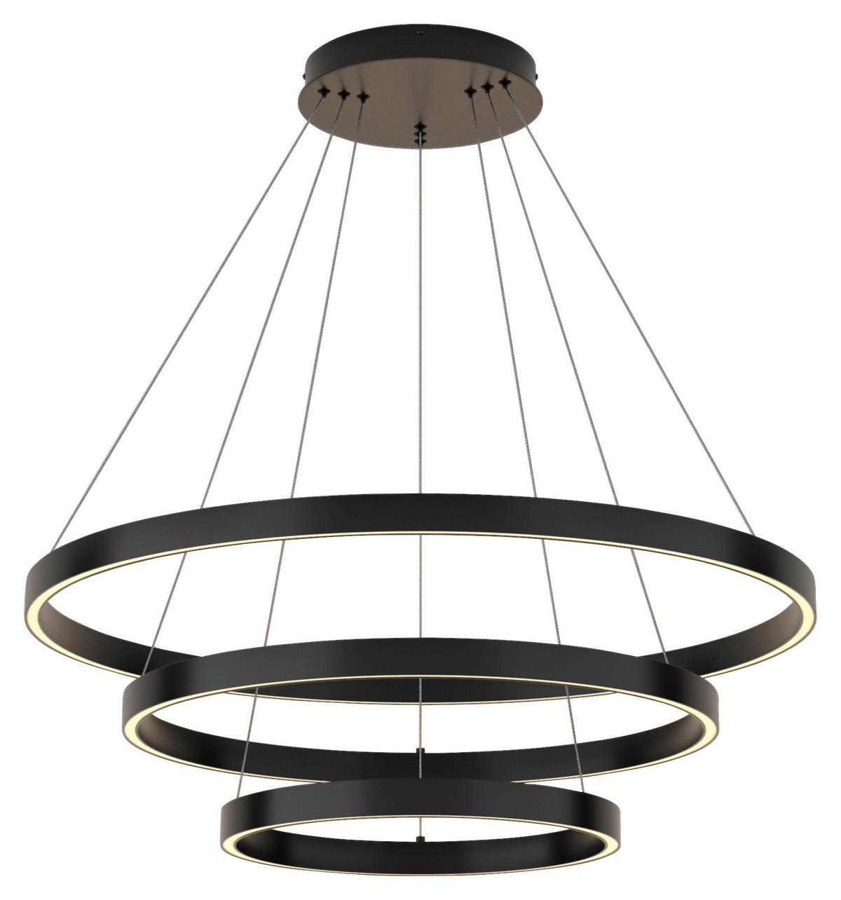 Pendelleuchte Rim Schwarz max. 115 Watt - Schwarz, Basics, Metall (80/100/80cm) - MAYTONI