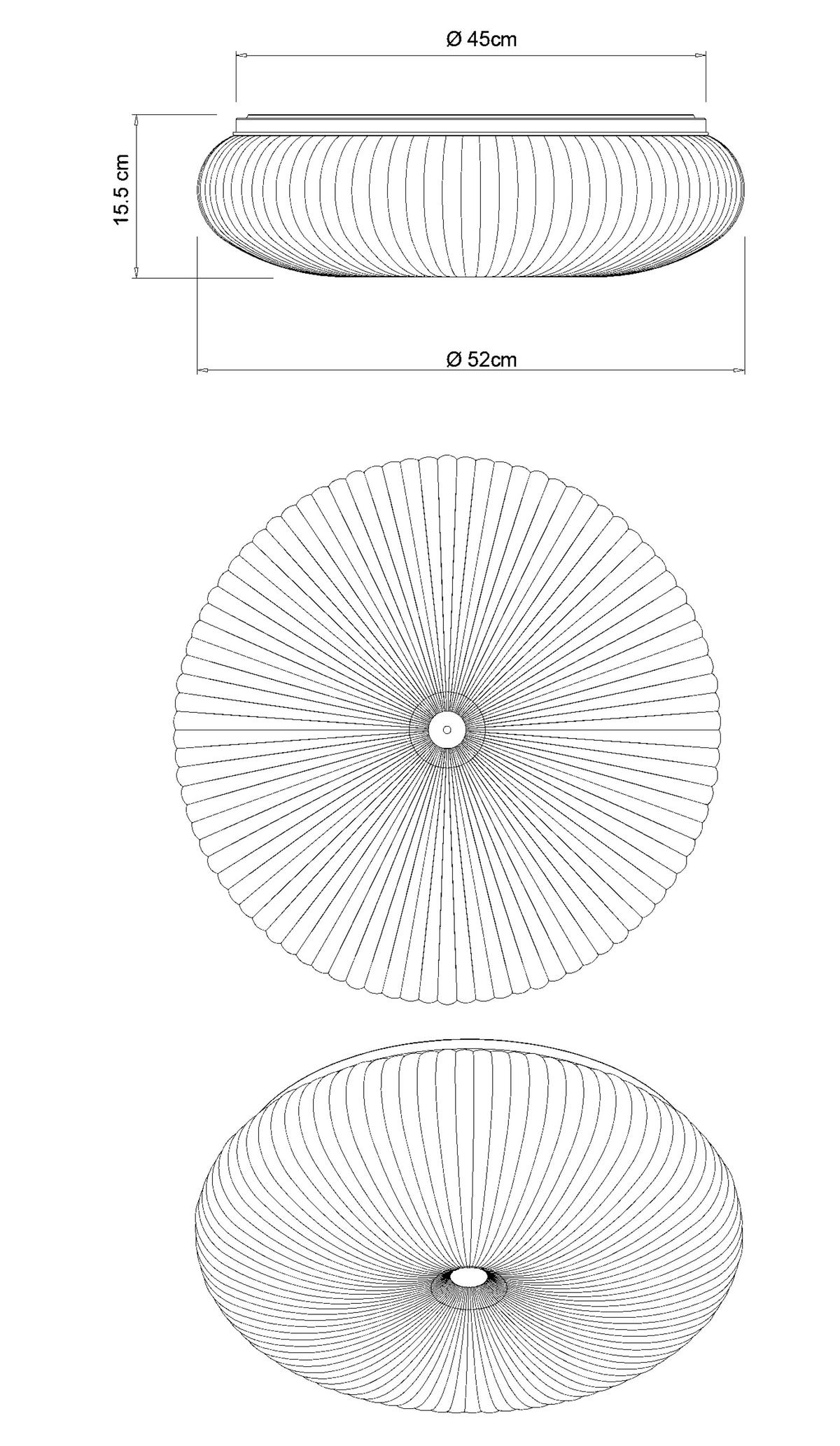 LAMPA SUFITOWA FATME - biały, Design, tworzywo sztuczne/metal (52/15.5cm) - Collet's Monde