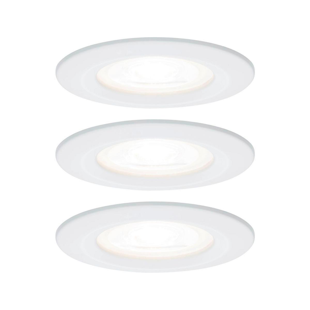 Deckenleuchte Nova max. 6,5 Watt, 3-teilig - Weiß, Basics, Metall (7,8cm) - Paulmann