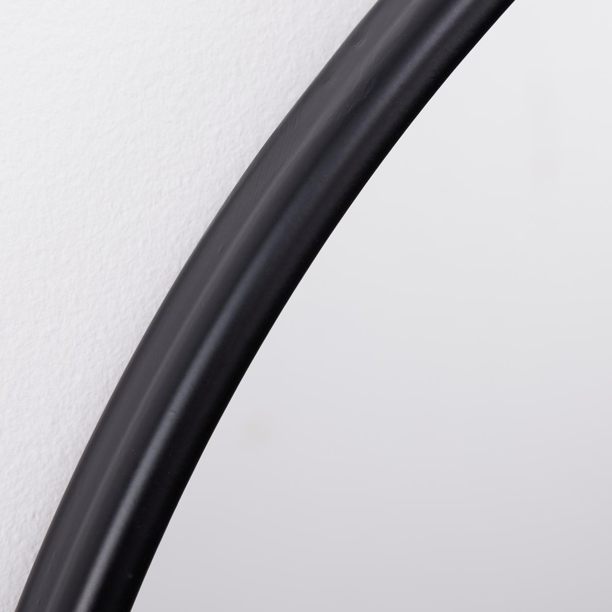 Spiegel Meo Ø 60cm Schwarz - Schwarz, MODERN, Glas/Metall (60/63/2cm) - Bessagi Home