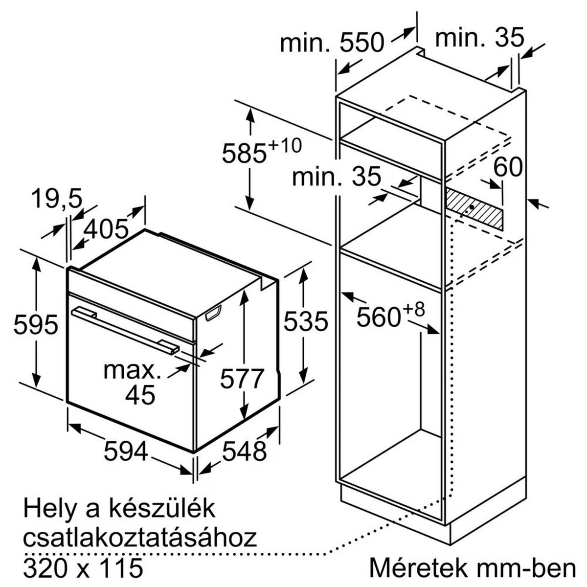 Beépíthető Sütő Hbg7741w1 - fehér, Design - Bosch