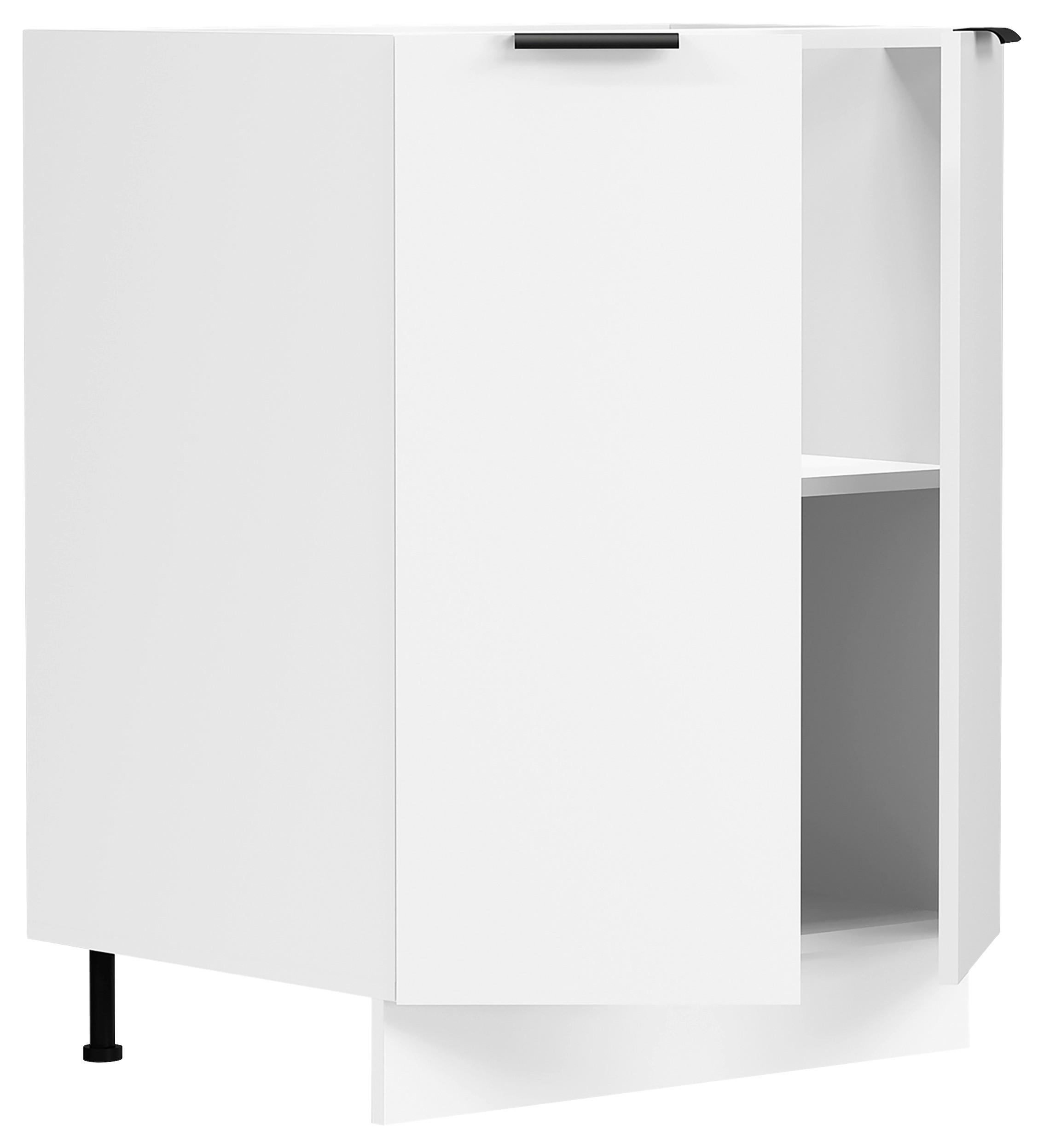 KÜCHENUNTERSCHRANK FASOLA - Weiss/Schwarz, Trend, Holzwerkstoff/Kunststoff (60/82/46cm) - MID.YOU