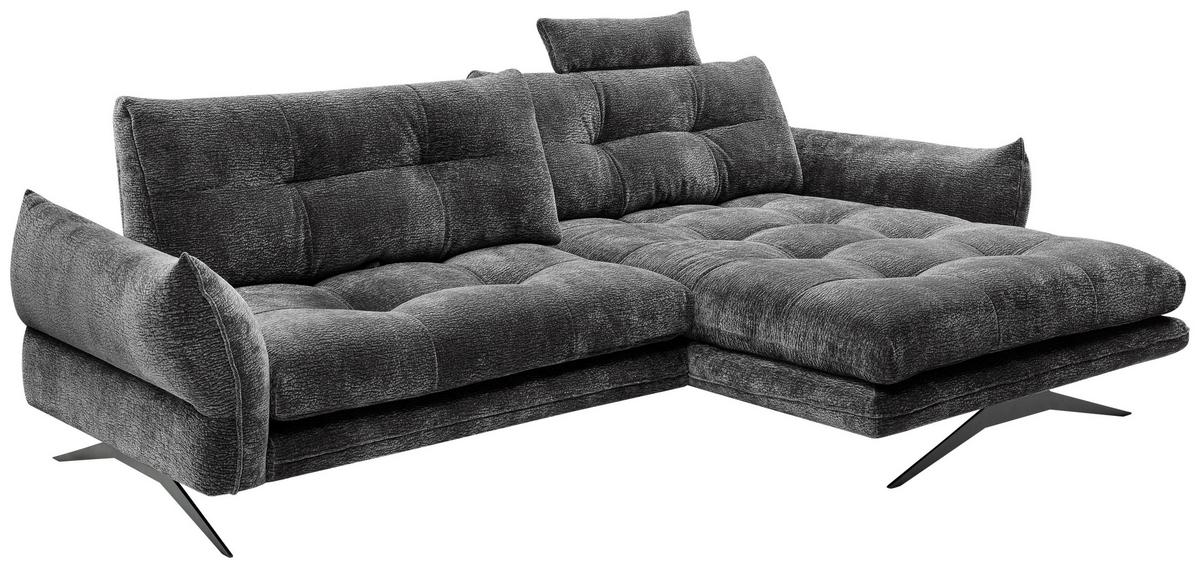 Coltar BAXTER - gri închis, Modern, textil (280/68-87/177cm) - Premium Living