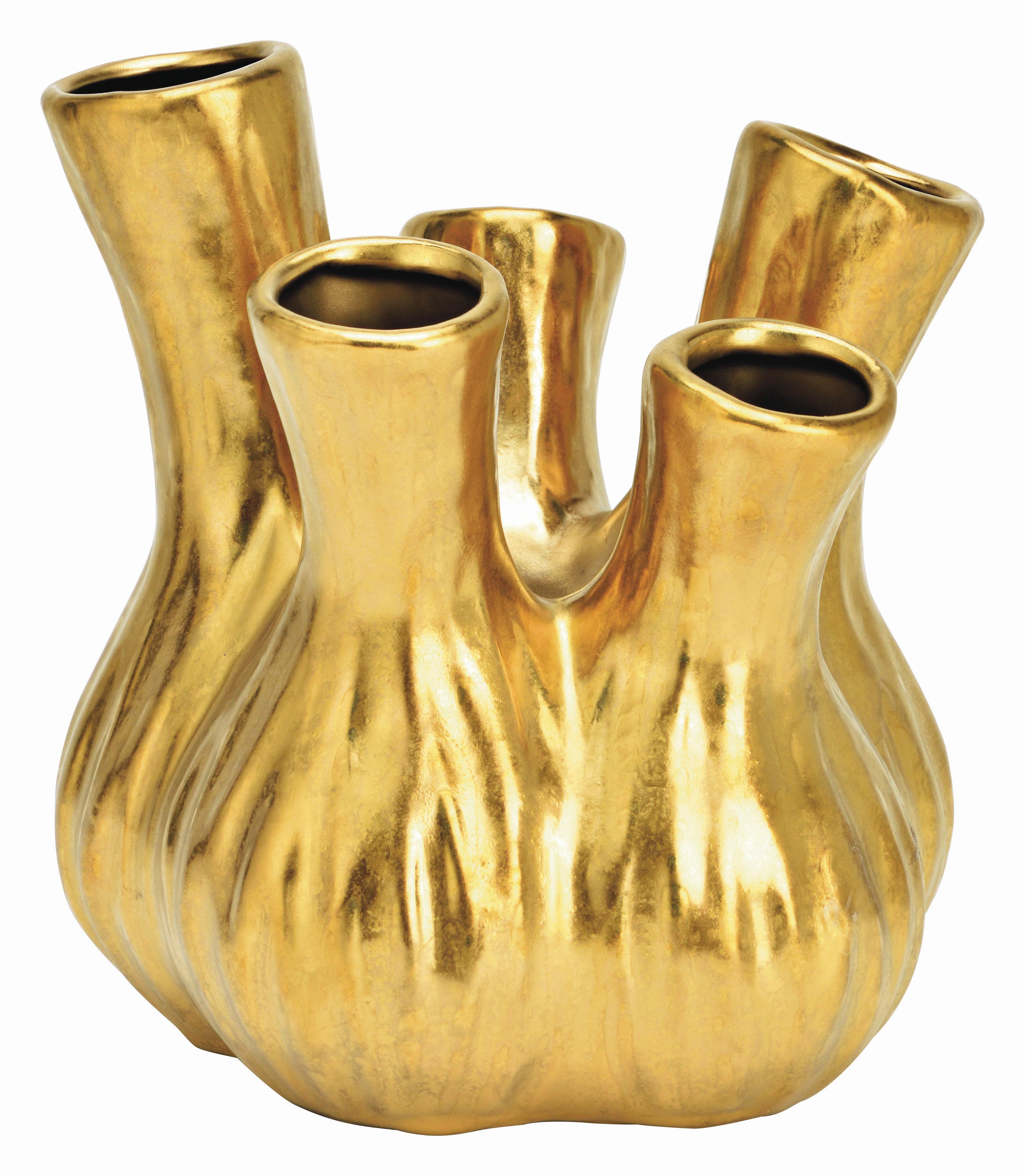 Vase Goldfarben - Goldfarben, Basics, Keramik (20/21/20cm)