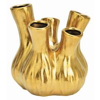 Vase Goldfarben - Goldfarben, Basics, Keramik (20/21/20cm)
