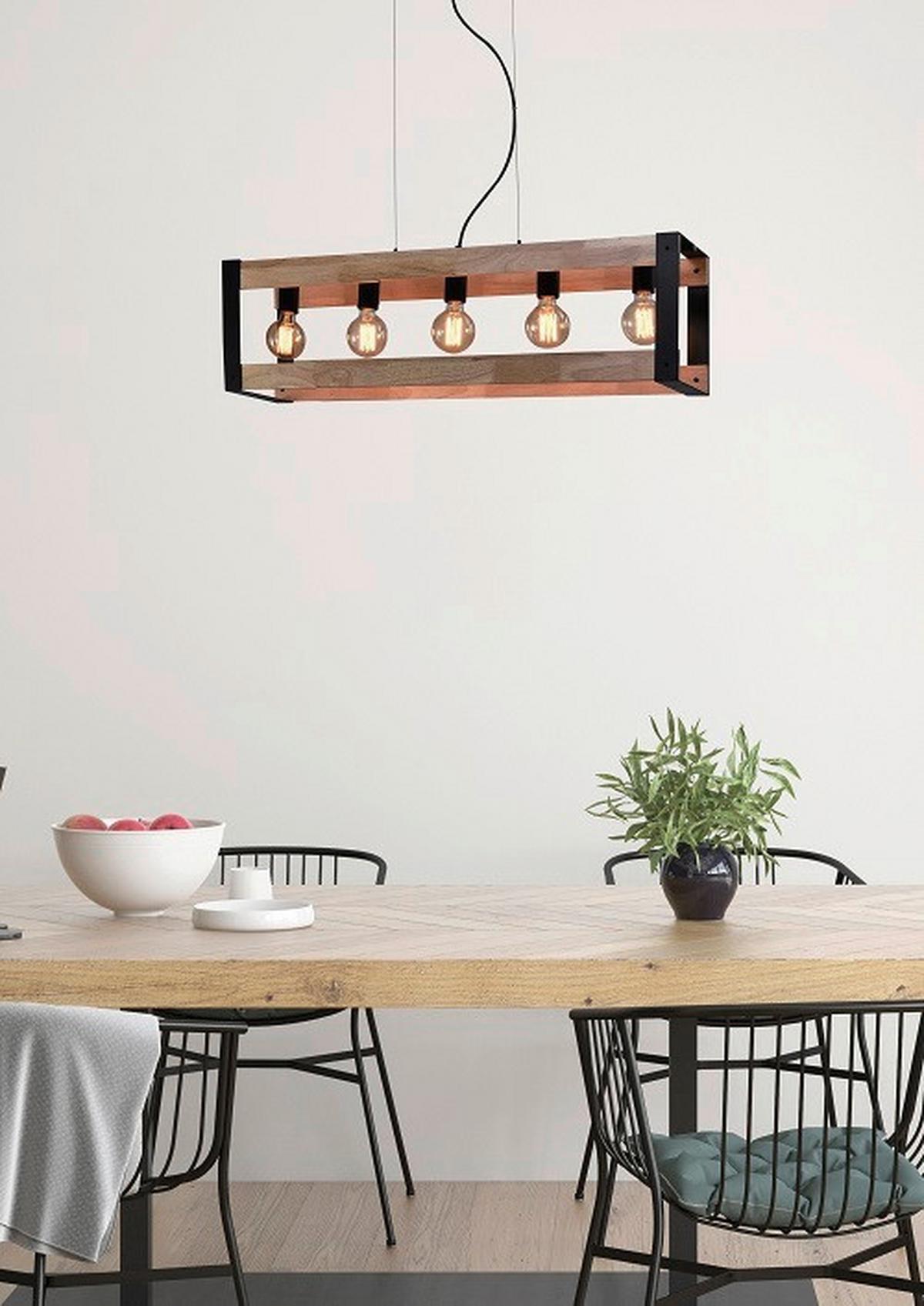 Svjetiljka Viseća 35-79282 - crna, Natur, metal (90/20/100cm)