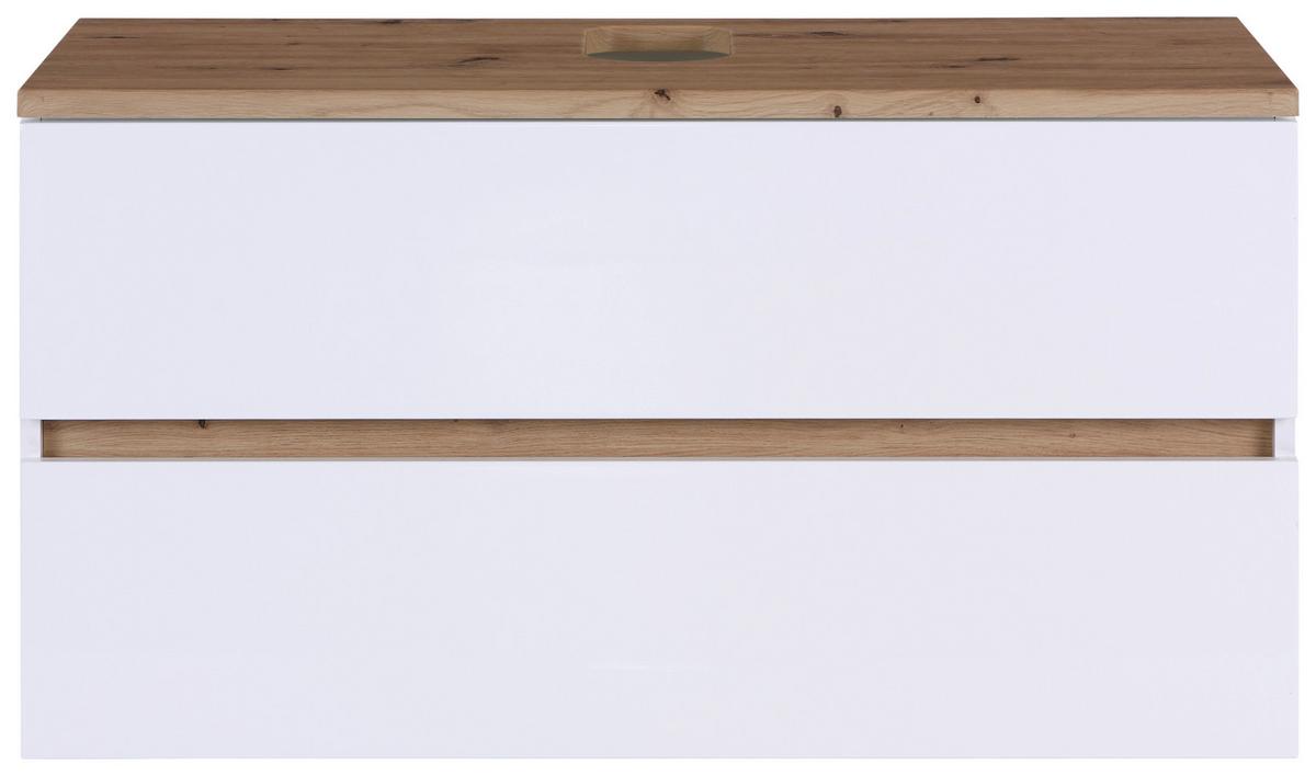Omarica Za Pod Umivalnik Marbella, Bela, Hrast - bela, Moderno, leseni material/keramika (100/64,5/47cm) - Mömax