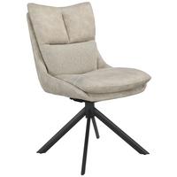 Scaun REMY - bej/negru, Design, metal/textil (49/67/89,5cm) - Premium Living