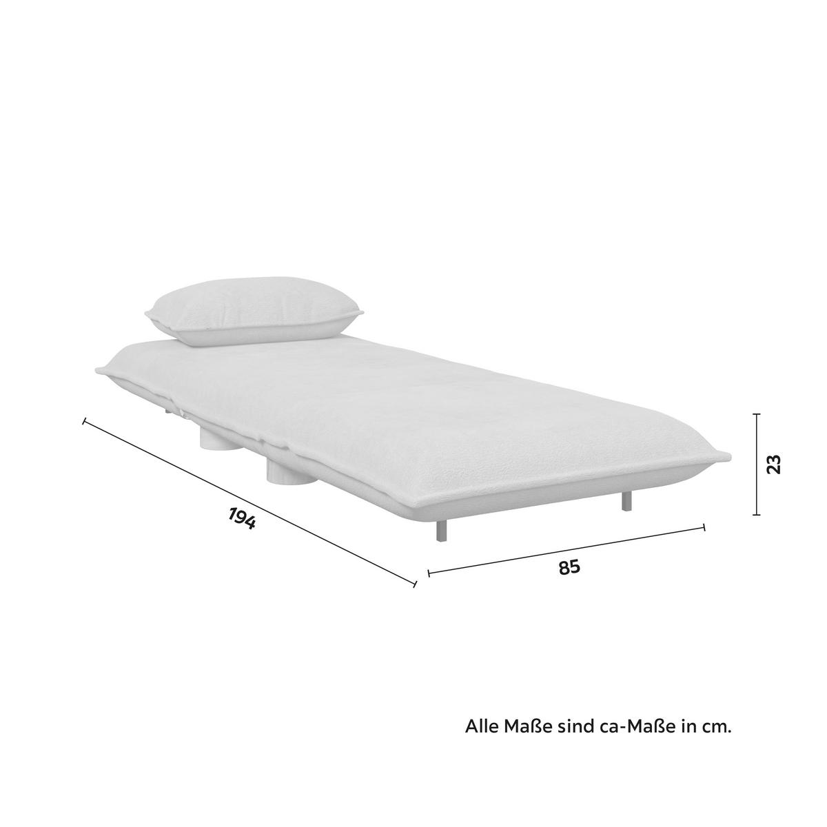 Schlafsessel Bella Beige Bouclé - Beige/Naturfarben, MODERN, Holz/Textil (85/76/84cm) - Bessagi Home