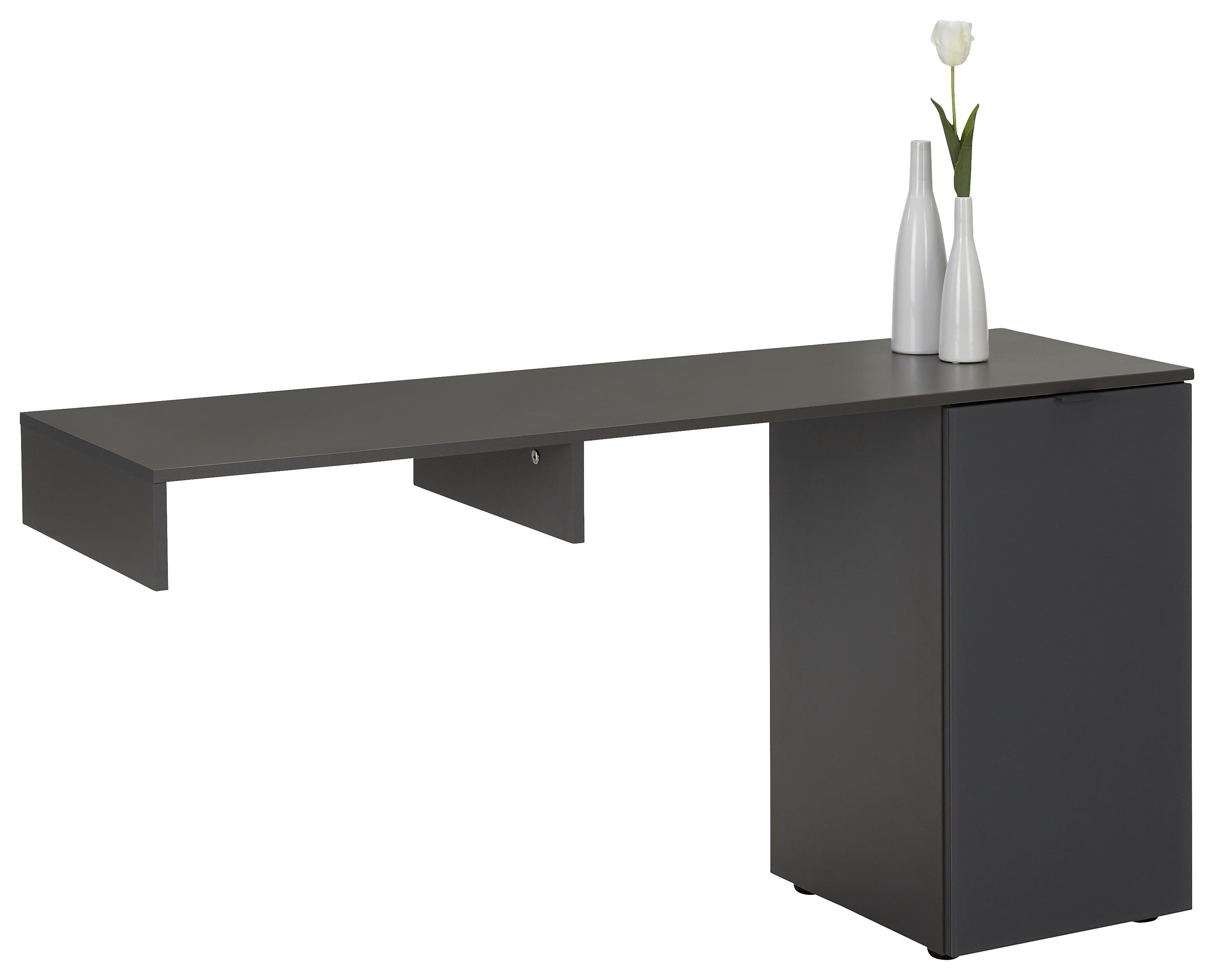 TV-Aufsatz in Graphitfarben - Graphitfarben, Modern, Holzwerkstoff (133/70/41cm) - Premium Living