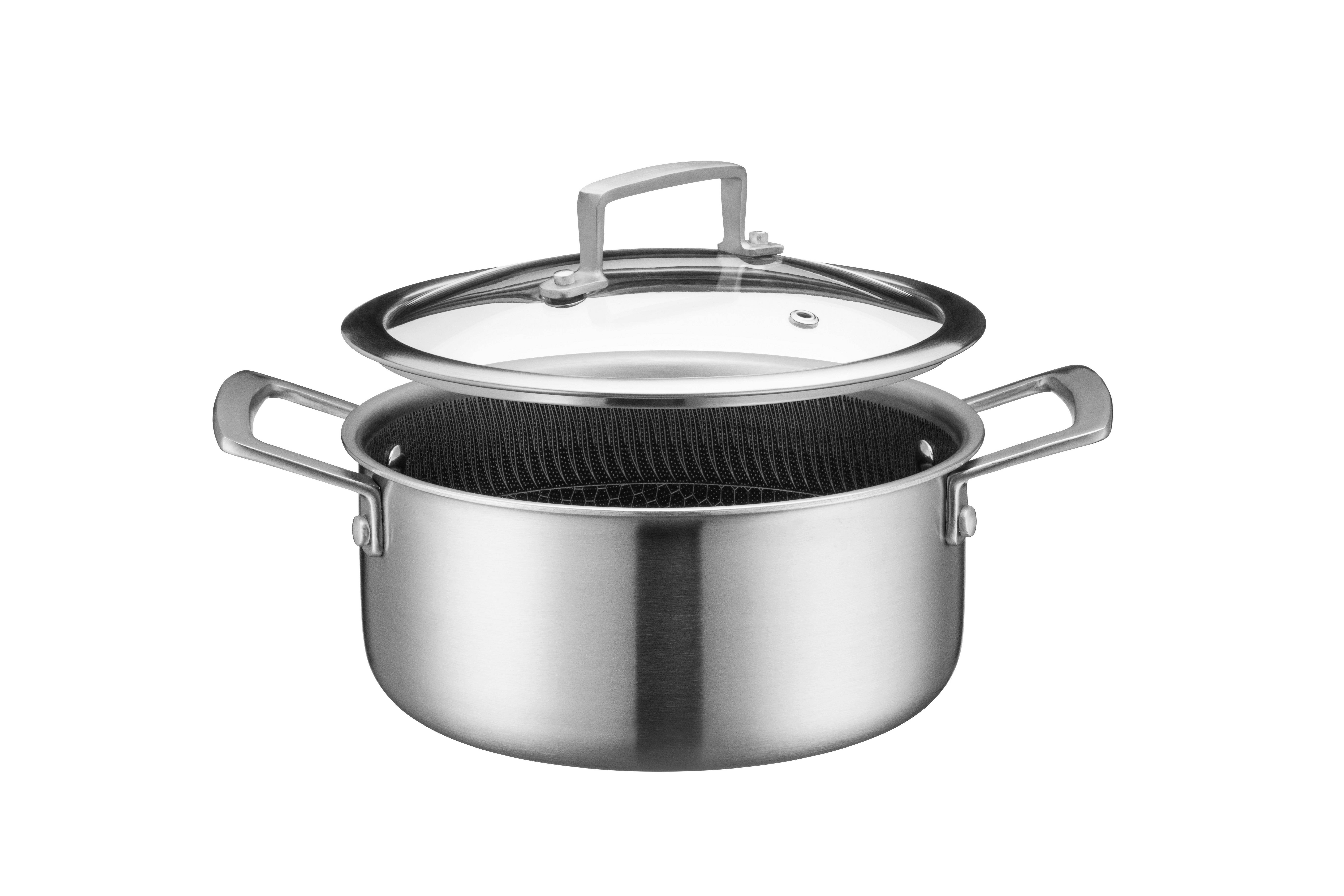 Kochtopf 935608 Kochtopf - Silberfarben/Schwarz, Basics, Metall (20/15cm) - Mäser