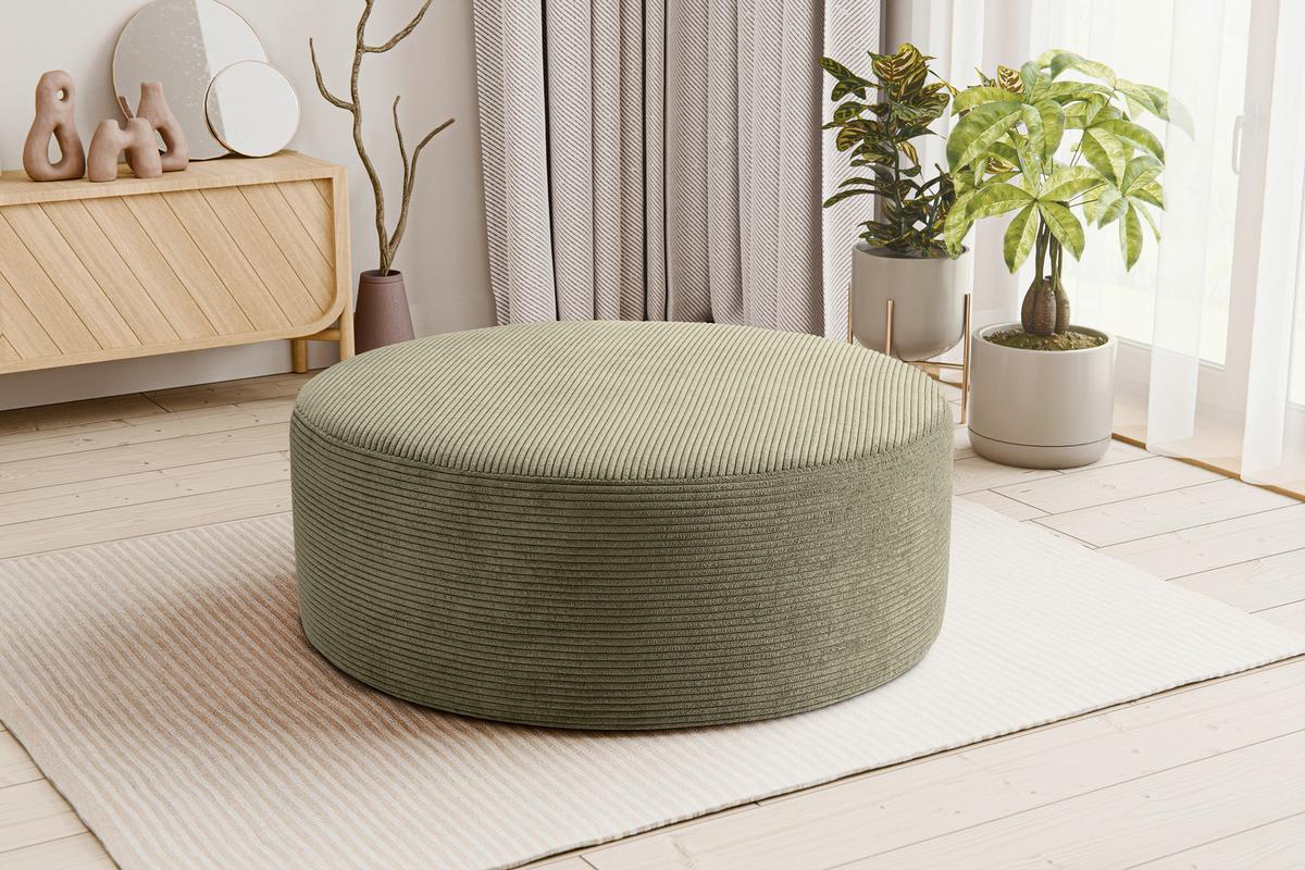 Hocker Kolo Khaki - Khaki/Schwarz, Basics, Kunststoff/Textil (103/39/103cm) - MID.YOU