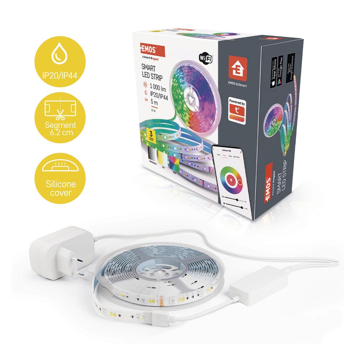 Led Szalag Gosmart  Kb. 5m - többszínű, Basics, műanyag (500cm)