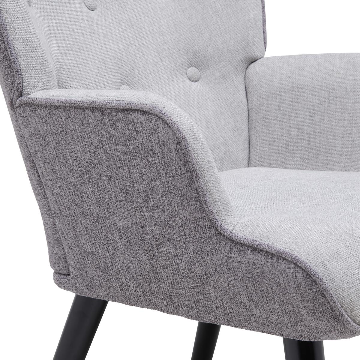 Relaxsessel Chester Hellgrau - Dunkelgrau/Hellgrau, MODERN, Holz/Textil (66/94/74cm) - Mömax