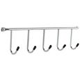 Cuier Perete Cu Cârlige Organis - culoare crom, Basics, metal (34/6/3cm) - Modern Living Cuier Perete Cu Cârlige Organis - culoare crom, Basics, metal (34/6/3cm) - Modern Living