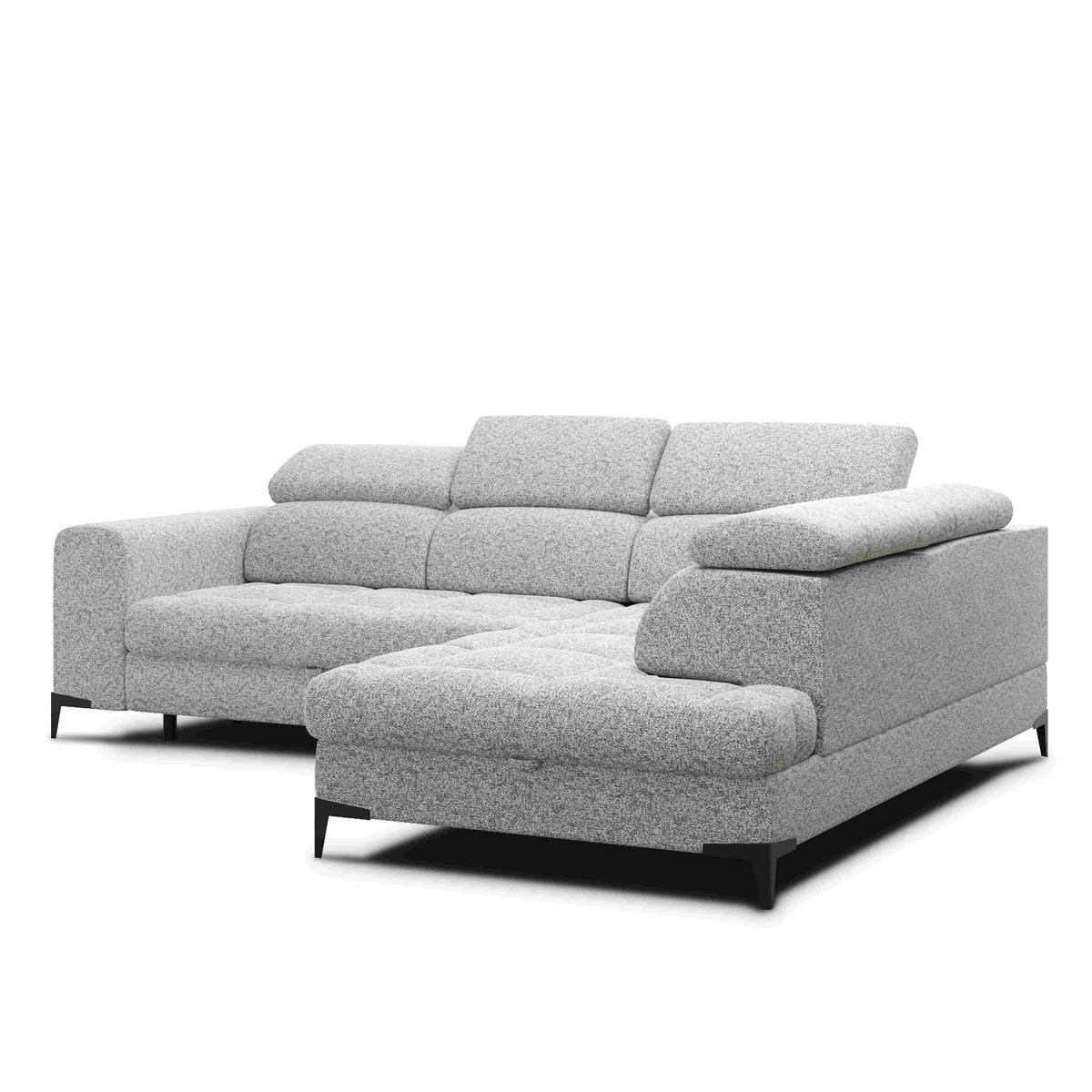 Sarokkanapé Mason - világosszürke, Modern, műanyag/faalapú anyag (271/211cm) - Mömax