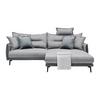 Ecksofa Nuovo Grau - Schwarz/Grau, MODERN, Textil/Metall (245/72-113/190cm) - Mömax