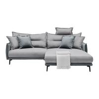 Ecksofa Nuovo Grau - Schwarz/Grau, MODERN, Textil/Metall (245/72-113/190cm) - Mömax