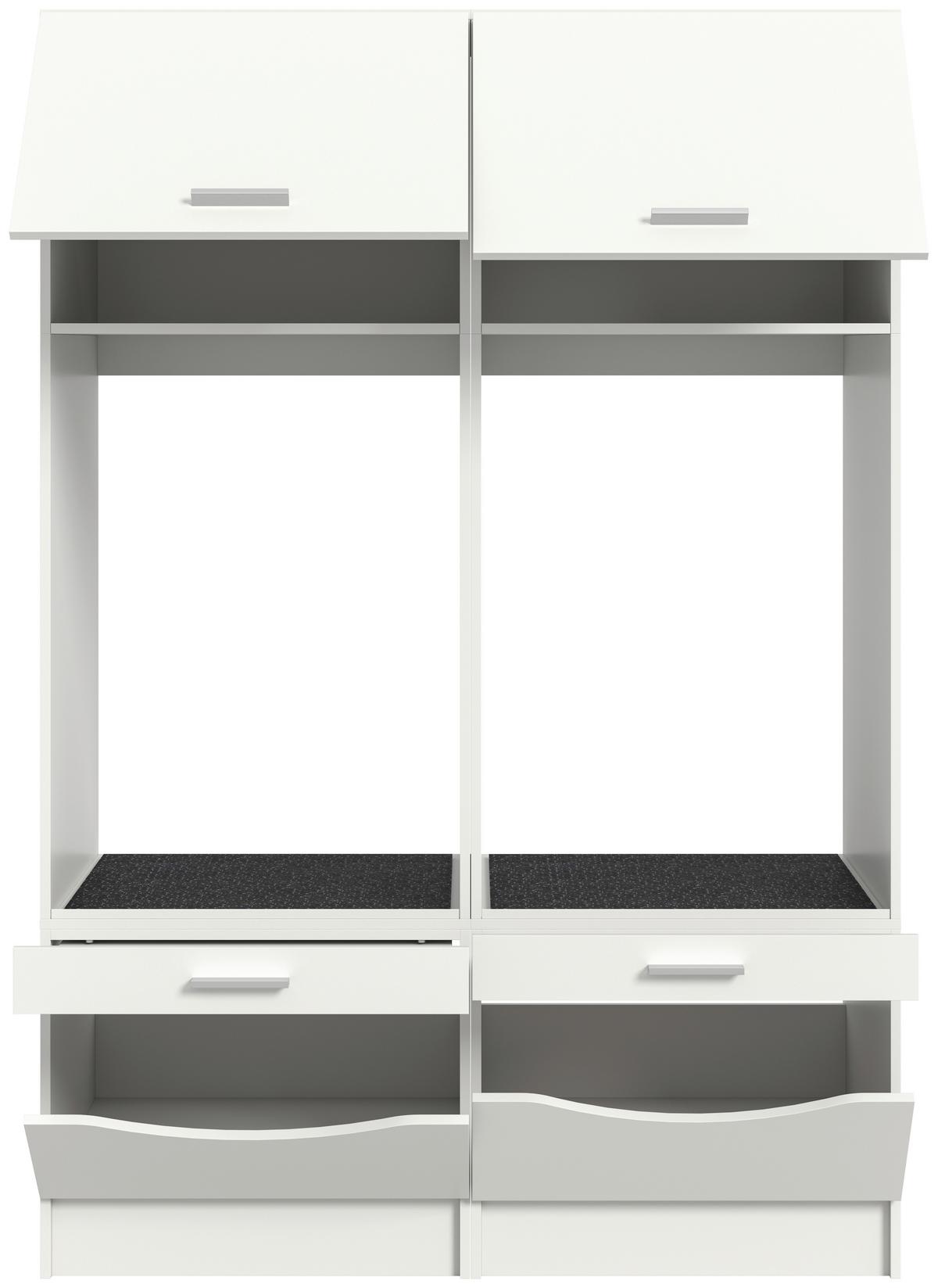 Omara Za Pralni In Sušilni Stroj Free, Bela - bela, Basics, leseni material (133/195/68cm) - MID.YOU