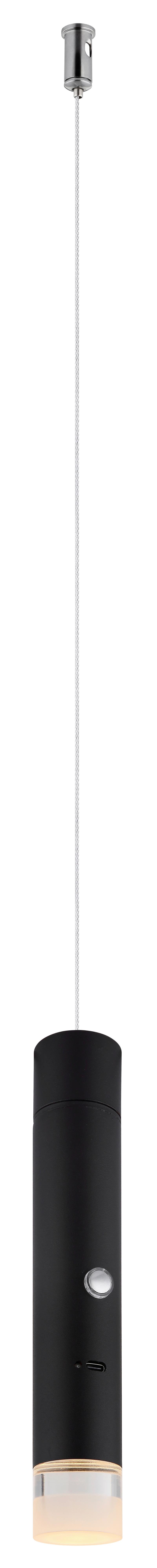 LAMPA WISZĄCA LED 16060 PELO - przejrzysty/czarny, Design, tworzywo sztuczne/metal (38/120cm) - Globo