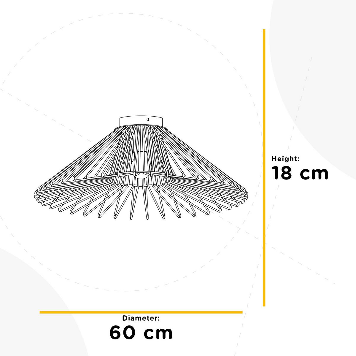 Deckenleuchte Duccio Schwarz max. 22 Watt - Schwarz, KONVENTIONELL, Metall (60/22cm)