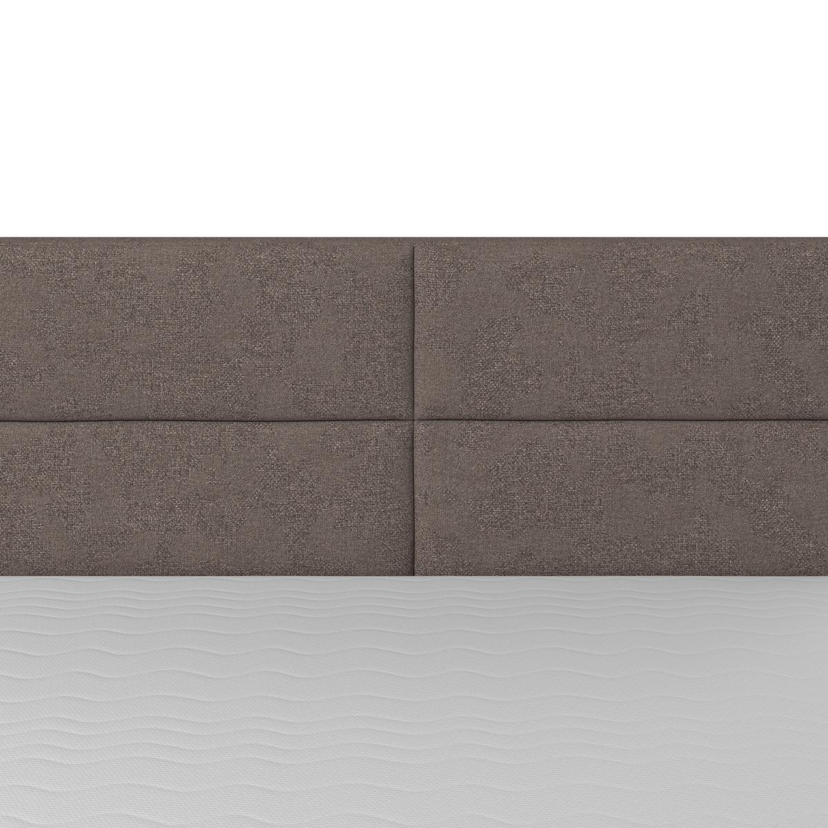 Boxbett Lily ca. 180x200 cm Mokka mit Topper - Schwarz/Mokka, MODERN, Holz/Textil (180/200cm) - Bessagi Home