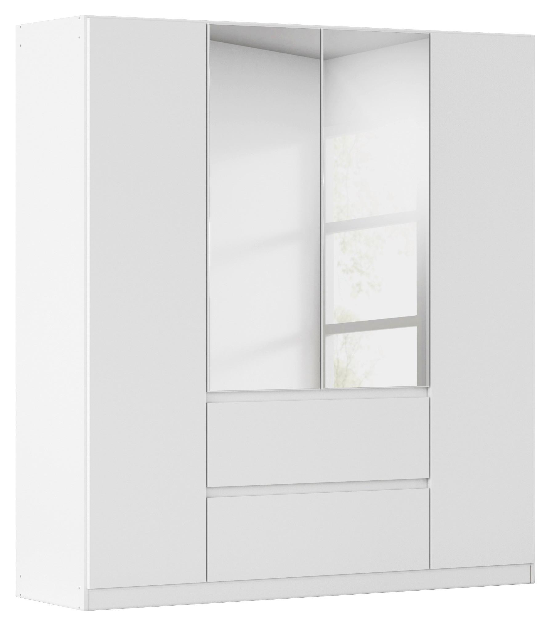 DULAP USI ROTATIVE NIDDA - argintiu/alb, Basics, material pe bază de lemn (181/197/54cm) - Modern Living