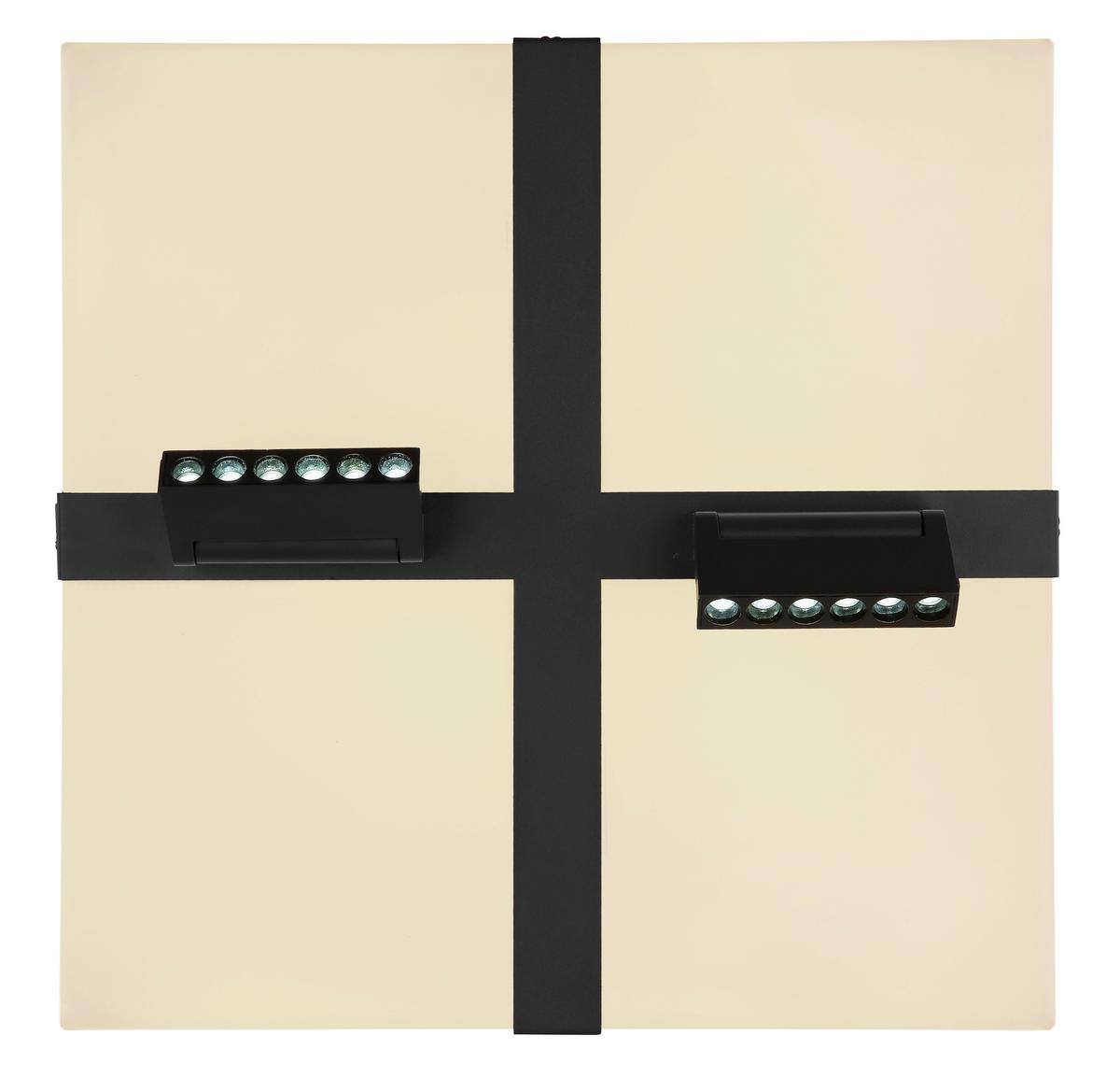 LED-DECKENLEUCHTE 48118-30 - Weiss/Opal, Design, Kunststoff/Metall (45/45/16,1cm) - Globo