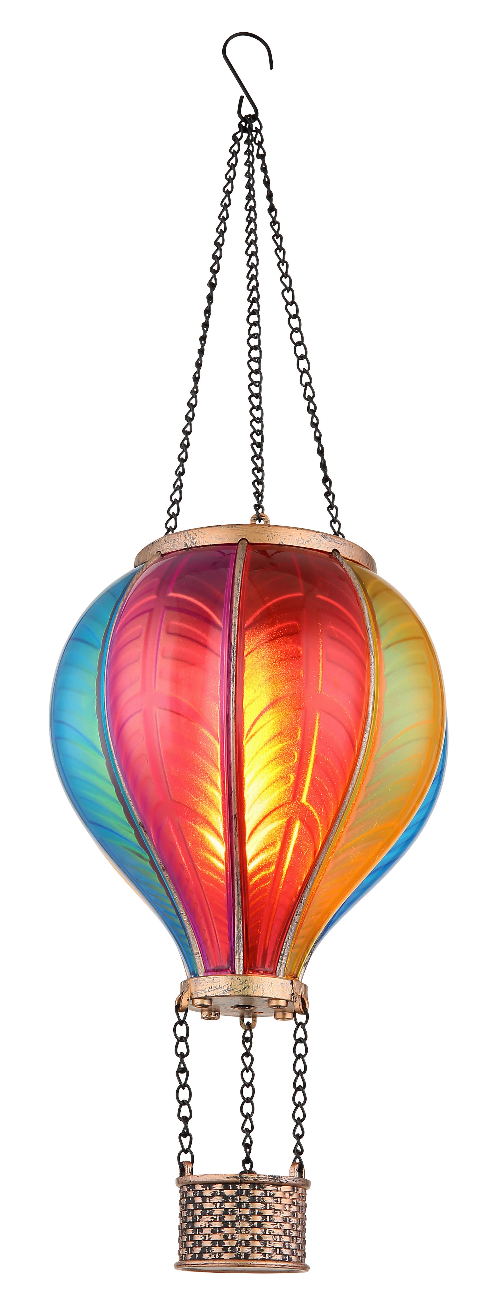 LAMPA SOLARNA BALLOON - czarny/różnokolorowy, Basics, tworzywo sztuczne/metal (14,5/22cm) - Ambia Garden