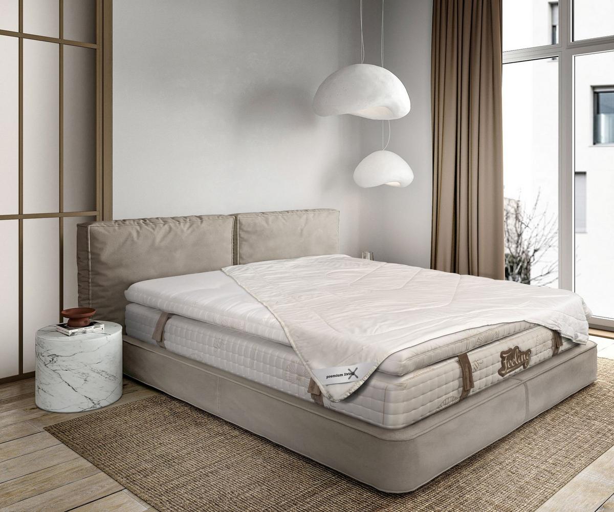 Pilotă Green Future Bambus cca. 200/220 cm - alb, Basics, textil (200/220cm)