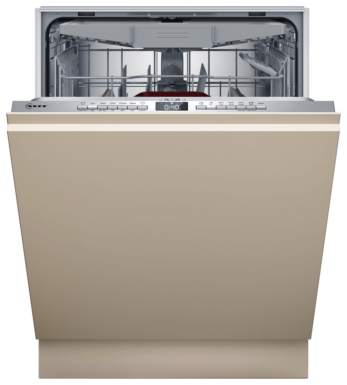 Geschirrspüler S255EVX04E vollintegrierbar - Creme, Natur, Metall (59,8/86,5/55cm) - Neff