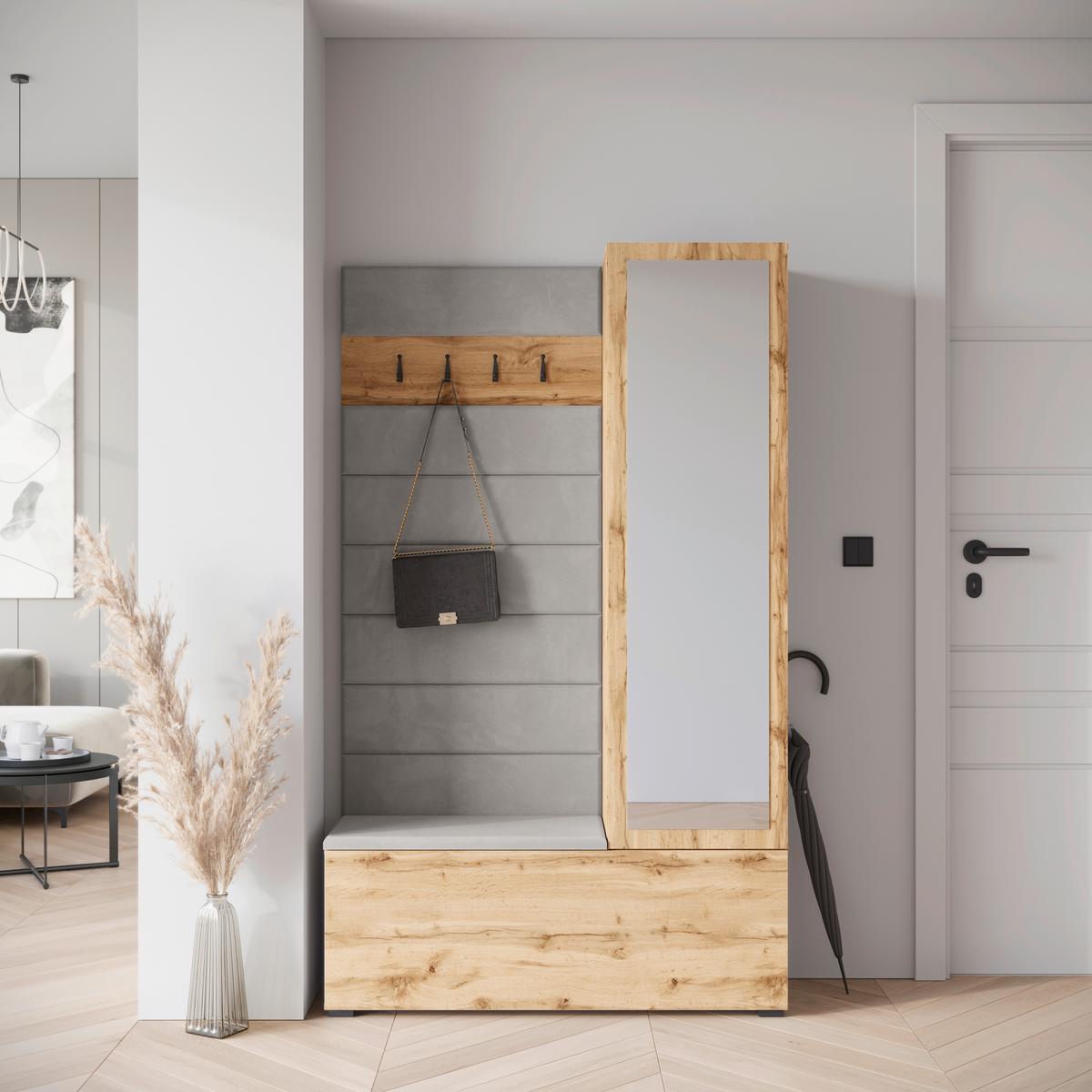 GARDEROBE GARDEROBE TEJO II - Eiche Wotan, Design, Holzwerkstoff (115/192/37,5cm) - Livetastic