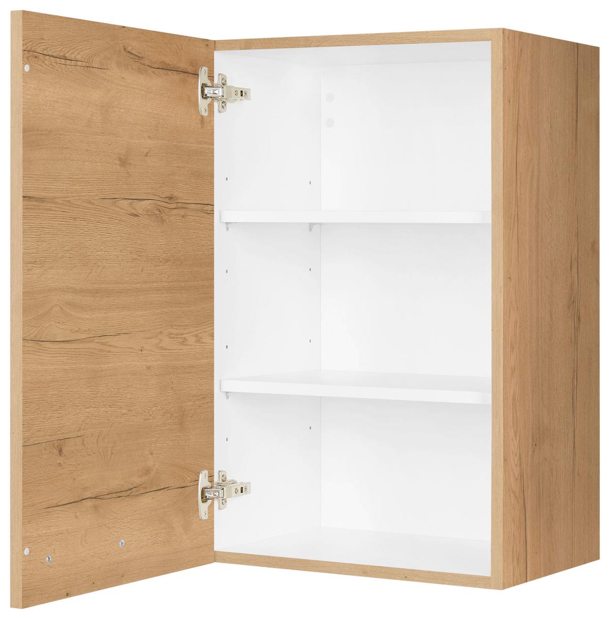 Küchenoberschrank Structura Eiche - Eichefarben/Schwarz, MODERN, Holzwerkstoff/Metall (45/72/35cm) - Nobilia