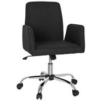 Drehstuhl Flow Schwarz ca. 54x95x44cm - Chromfarben/Schwarz, MODERN, Kunststoff/Textil (54/95/44cm) - MID.YOU