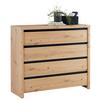 Kommode in Eichefarben - Schwarz/Eiche Artisan, Modern, Holzwerkstoff (105/91/40cm) - Mömax