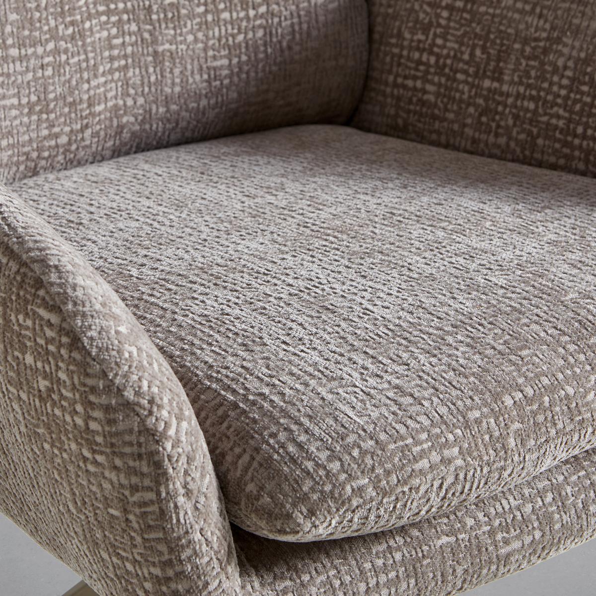 Armlehnstuhl Lony Beige drehbar - Beige, MODERN, Textil/Metall (60/89/69cm) - Mömax