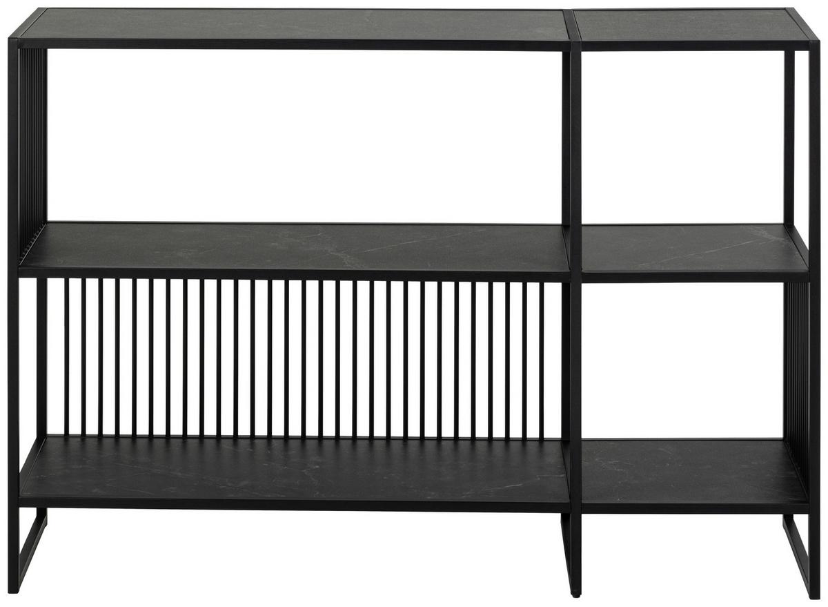 KOMODA STRINGTON - czarny, Design, materiał drewnopochodny/metal (120/83/35cm) - MID.YOU