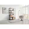 HYLLA BONO - Sonoma ek/svart, Modern, metall/trämaterial (95/180/35cm) - Mömax