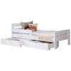 Bett Bennet mit Schubkasten ca. 90x200 Weiß - Naturfarben/Weiß, MODERN, Holz/Textil (90/200cm) - MID.YOU