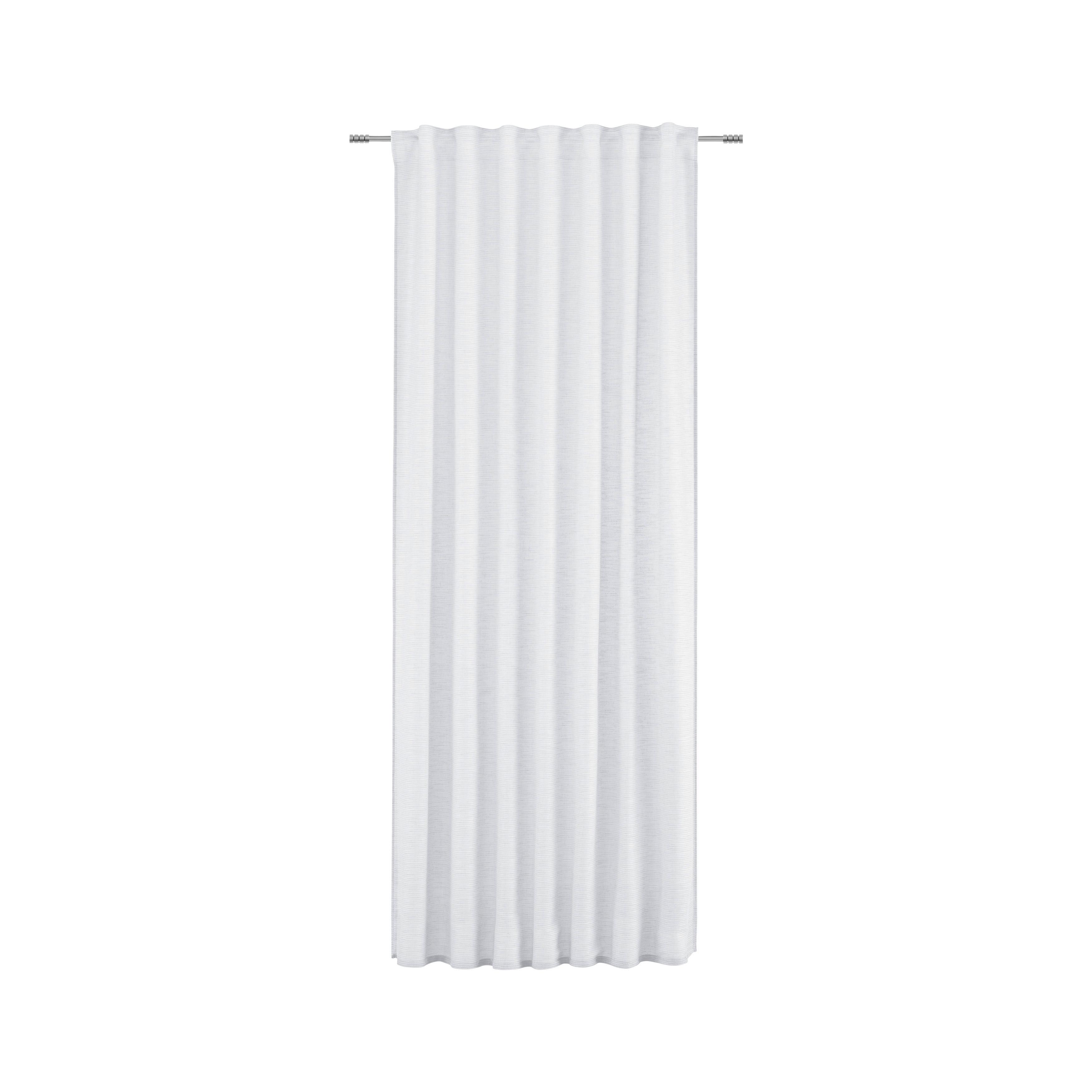 Fertigvorhang Eva in Weiß ca. 140x255cm - Weiß, ROMANTIK / LANDHAUS, Textil (140/255cm) - Premium Living
