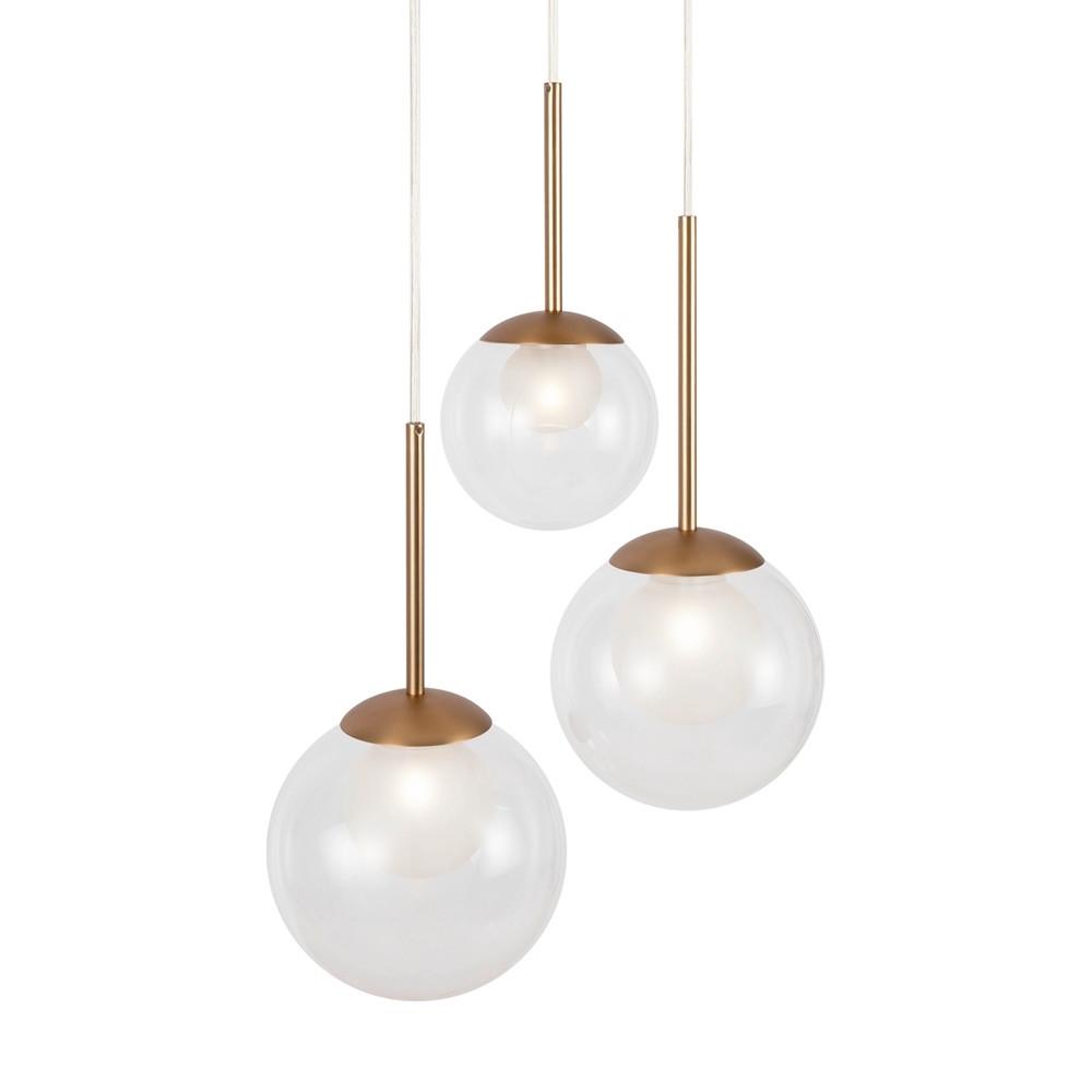 Pendelleuchte Basic Form Goldfarben max. 20 Watt - Goldfarben, MODERN, Glas/Metall (40/64,1cm) - MAYTONI