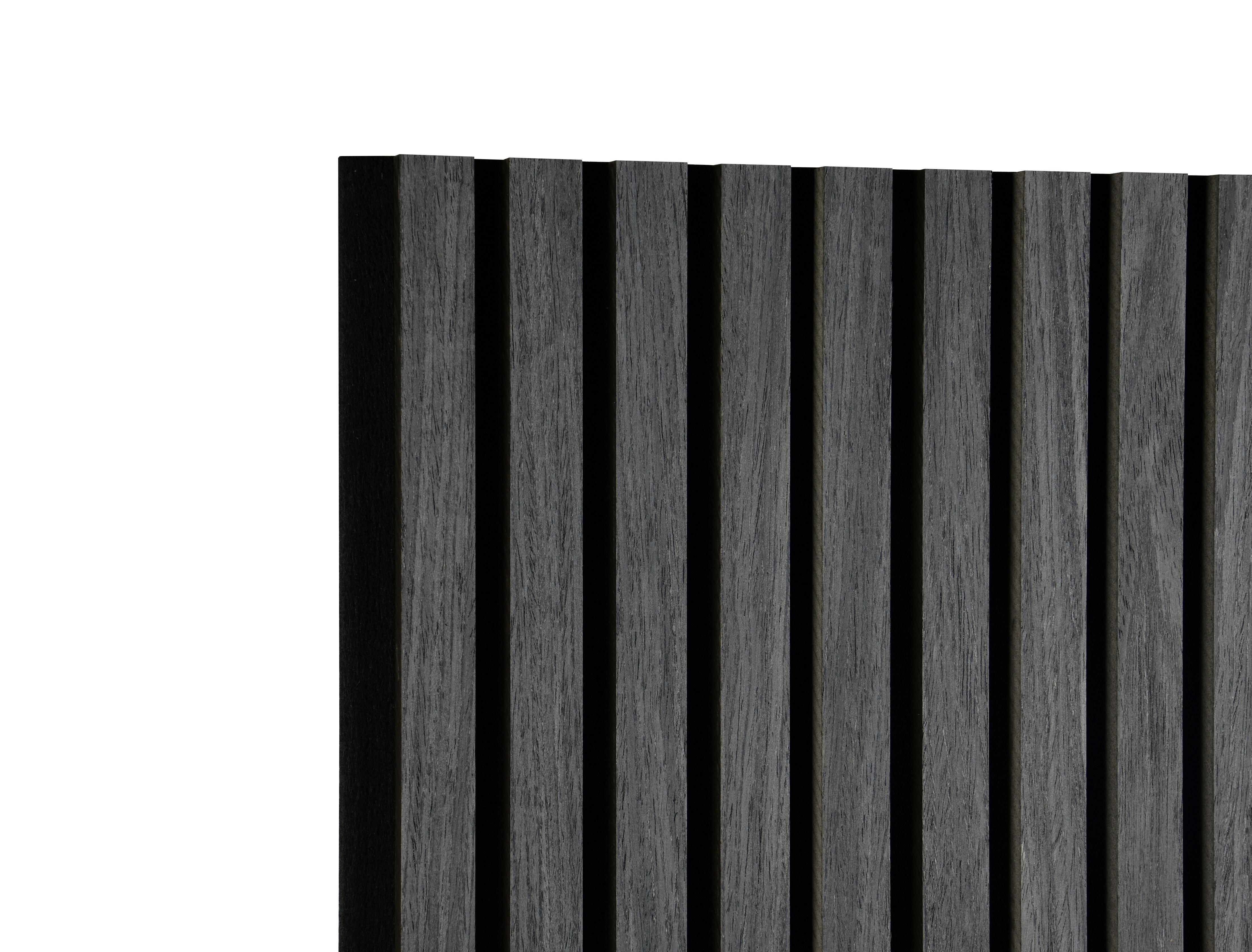 AKUSTIKPANEL GRACE 2ER-SET -SB- - svart, Modern, trämaterial/trä (60,5/120/2,2cm) - Mömax