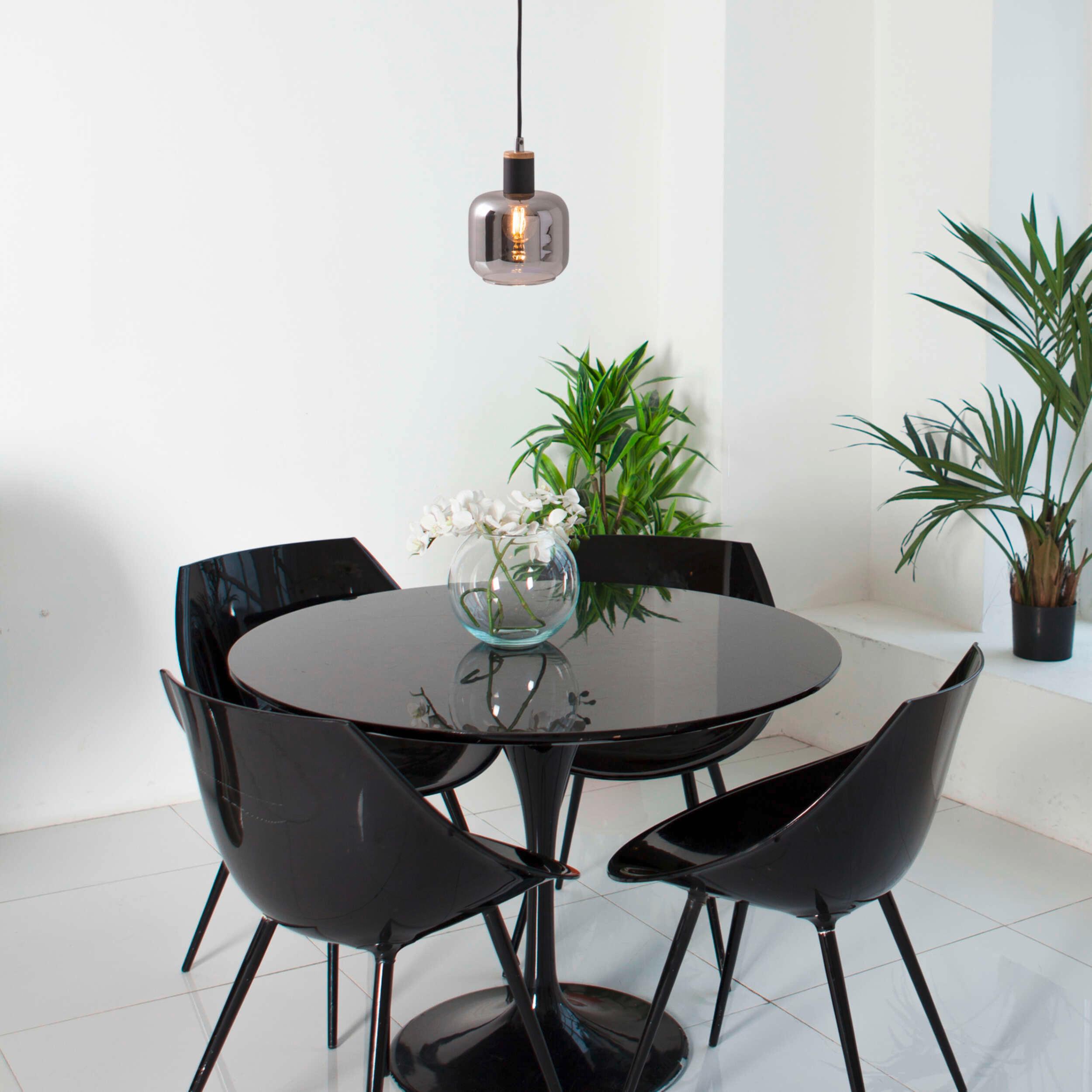 LAMPA ZWIESZANA FUMOSO - kolor naturalny/czarny, Design, metal/szkło (13/120cm) - Näve