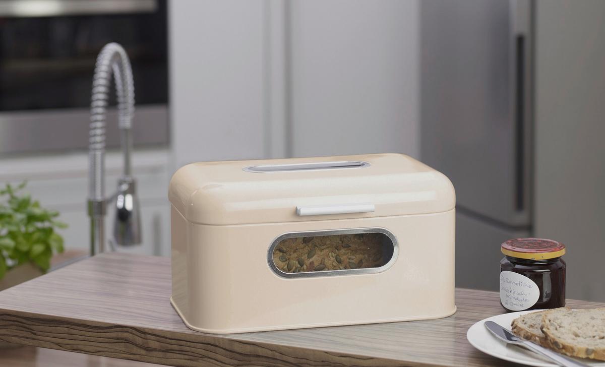 Posoda Za Kruh Retro, Krem Barva - krem barve, Basics, kovina (30/20/16,5cm) - Echtwerk